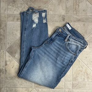 KanCan Light Blue Distressed Boyfriend Jeans